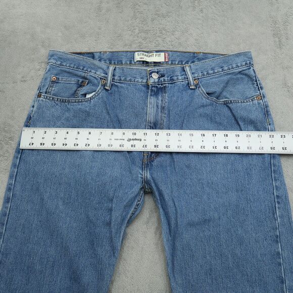 Levi's 505 Jeans Mens Size 38x30 Blue Regular Straight 100% Cotton Denim Pants - Picture 14 of 16